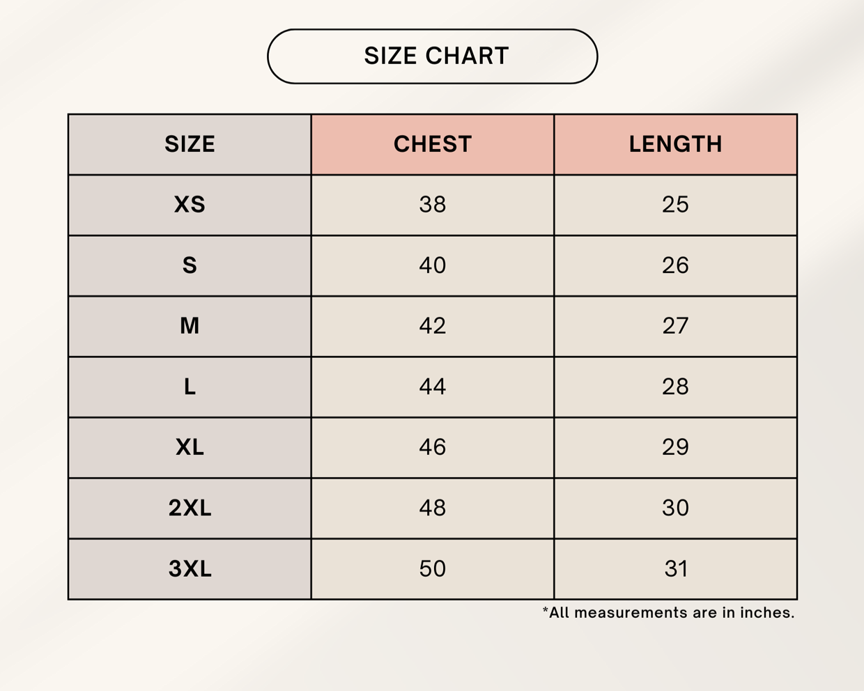 Color_Size Chart