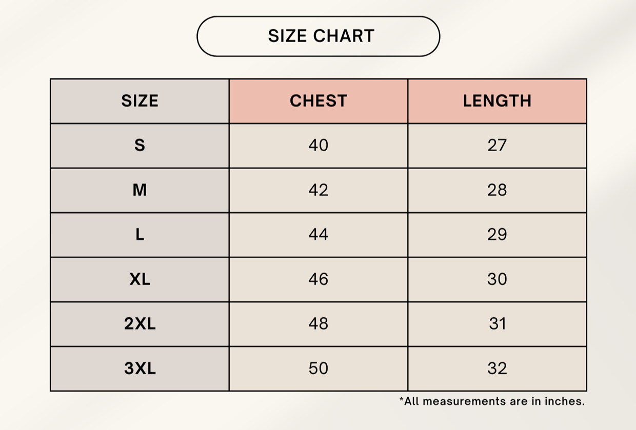 Color_Size Chart