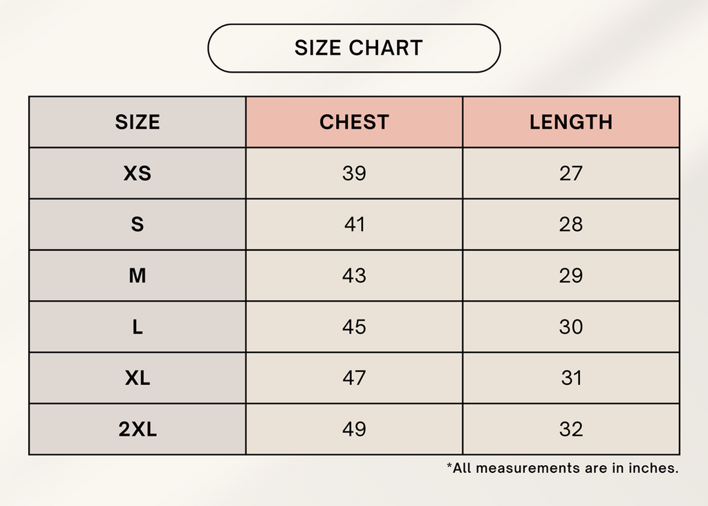 Color_Size Chart