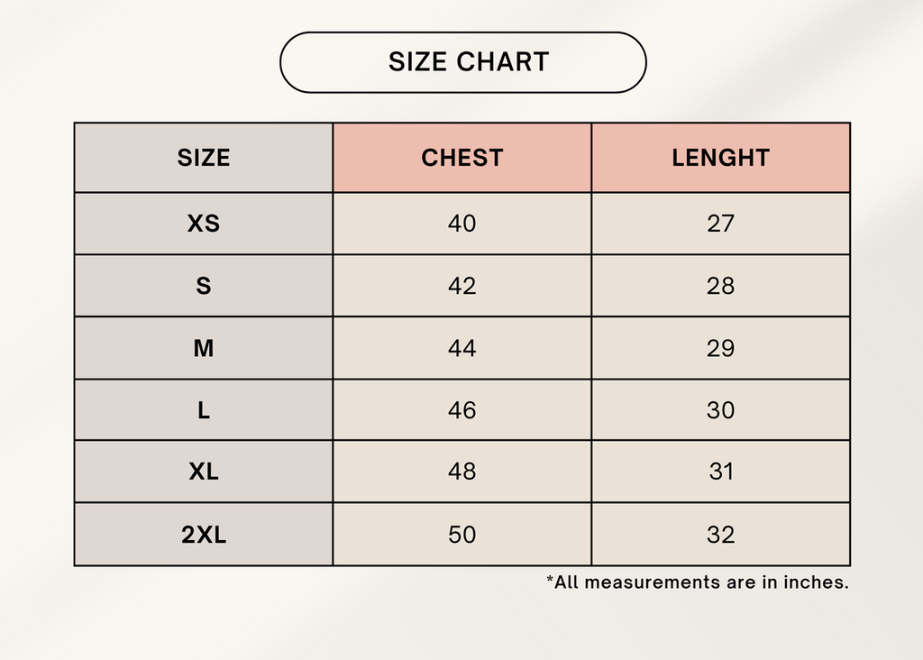 Color_Size Chart
