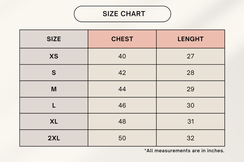 Color_Size Chart