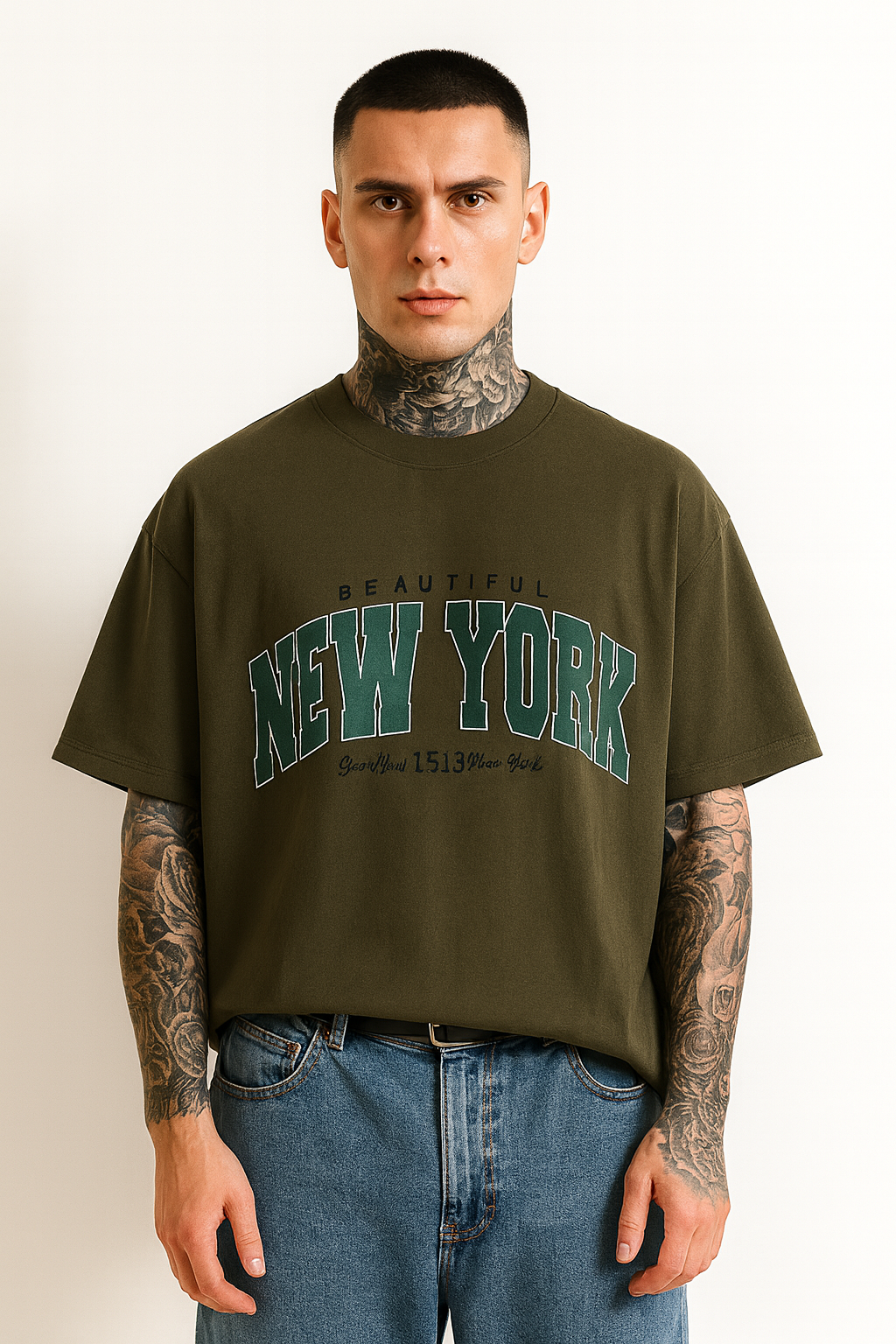 OVERSIZED NEW YORK PRINTED T-SHIRT